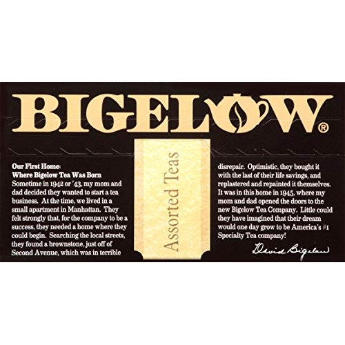 Bigelow Assorted Teas 6 Flavors, 18 Count Box Pack Of 6 Caffei
