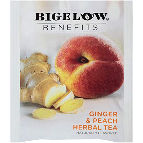 Bigelow Benefits Calm Stomach Ginger Peach Caffeine Free Herbal