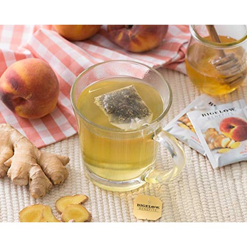 Bigelow Benefits Calm Stomach Ginger Peach Caffeine Free Herbal
