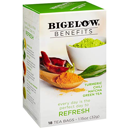 Bigelow Benefits Refresh Turmeric Chili Matcha Green Tea, 18 Cou