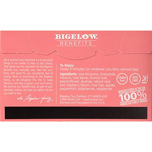 Bigelow Tea Benefits Rose &Amp; Mint Caffeine Free Herbal Tea, 18 Co