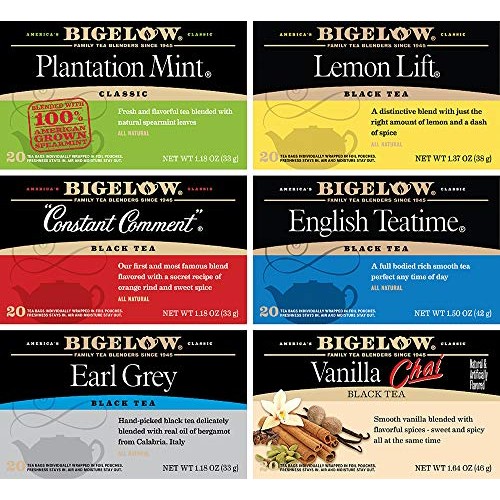 Bigelow Bigelow Black Tea 6 Flavor Variety Pack, 20 Count Box P