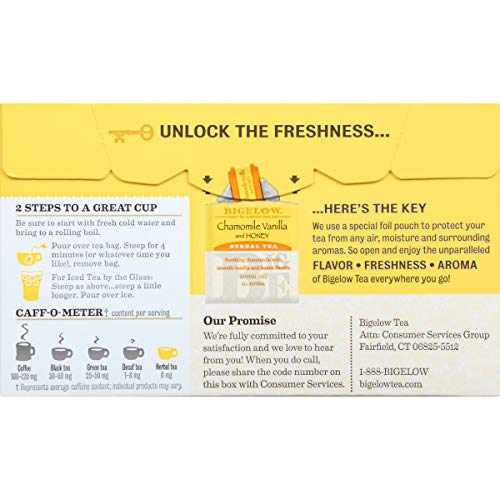 Bigelow Chamomile Vanilla With Honey, 20 Count Box Pack Of 6 C