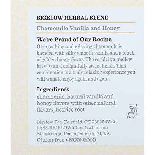 Bigelow Chamomile Vanilla With Honey, 20 Count Box Pack Of 6 C