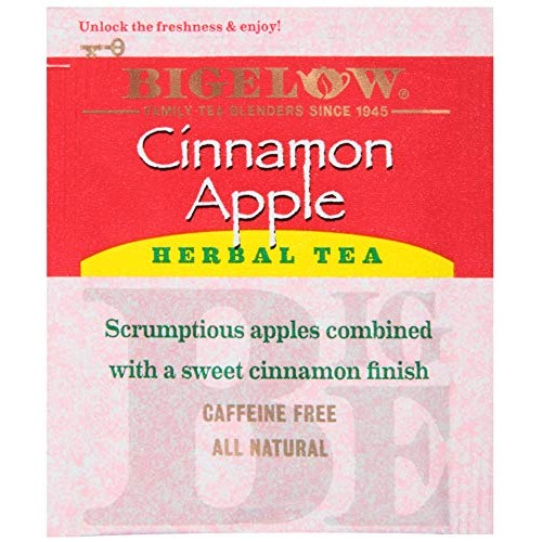 Bigelow Cinnamon Apple Herbal Tea Bags 28-Count Box Pack Of 3