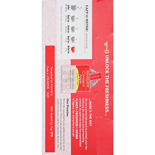Bigelow Cinnamon Apple Herbal Tea Bags 28-Count Box Pack Of 3