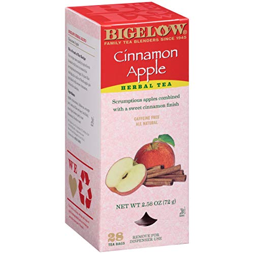 Bigelow Cinnamon Apple Herbal Tea Bags 28-Count Box Pack Of 3