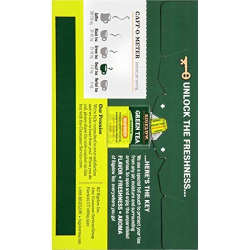 Bigelow Decaffeinated Green Tea Bags, 20 Count Box Pack Of 6 D