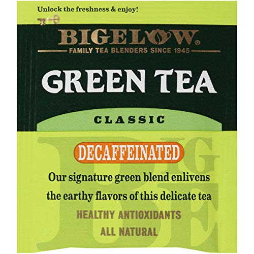 Bigelow Decaffeinated Green Tea Bags, 20 Count Box Pack Of 6 D