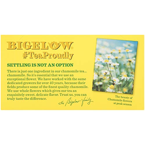 Bigelow Cozy Chamomile Herbal Tea Bags, 20 Count Box Pack Of 6