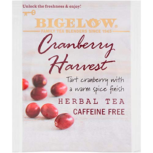 Bigelow Cranberry Harvest Herbal Tea Bags 18-Count Box Pack Of