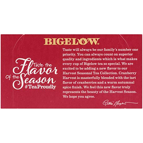 Bigelow Cranberry Harvest Herbal Tea Bags 18-Count Box Pack Of