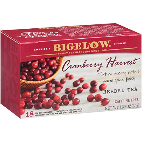 Bigelow Cranberry Harvest Herbal Tea Bags 18-Count Box Pack Of