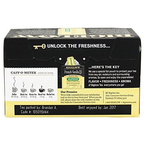 Bigelow Decaf French Vanilla Tea Bags, 20 Ct