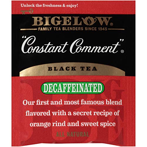 Bigelow Decaffeinated Constant Comment Black Tea Bags, 20 Count