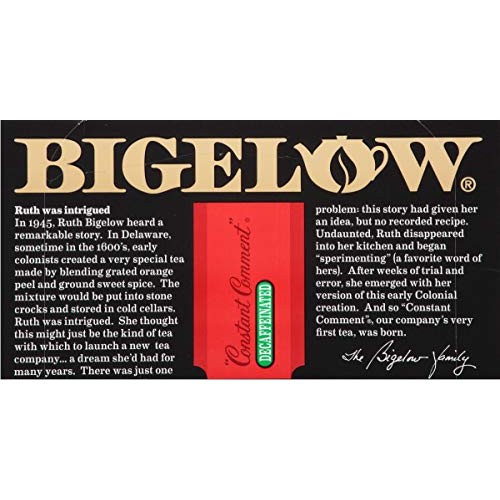 Bigelow Decaffeinated Constant Comment Black Tea Bags, 20 Count