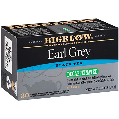 Bigelow Decaffeinated Earl Grey Black Tea Bags 20-Count Boxes P