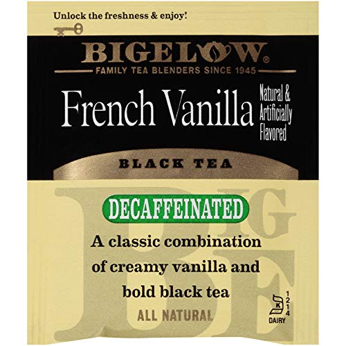 Bigelow Decaffeinated French Vanilla Black Tea Bags, 20 Count Bo