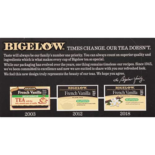 Bigelow Decaffeinated French Vanilla Black Tea Bags, 20 Count Bo