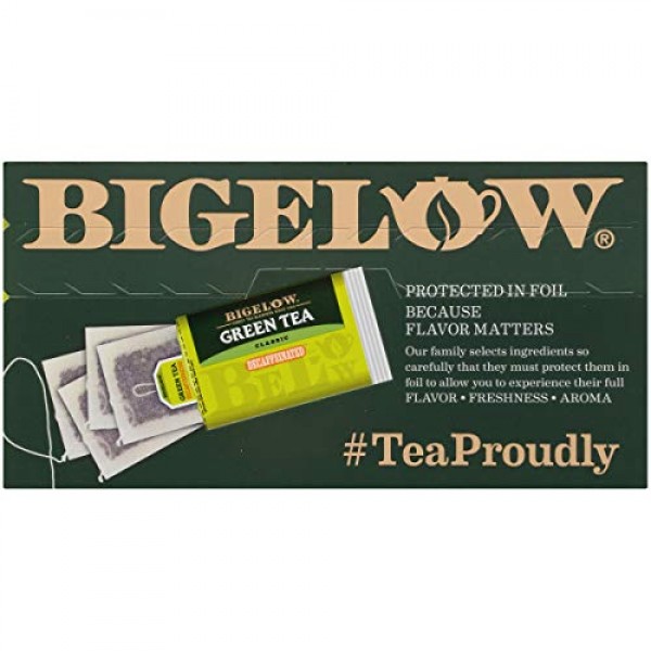 Bigelow Decaffeinated Green Tea Bags, 40 Count Box Pack of 6 D...