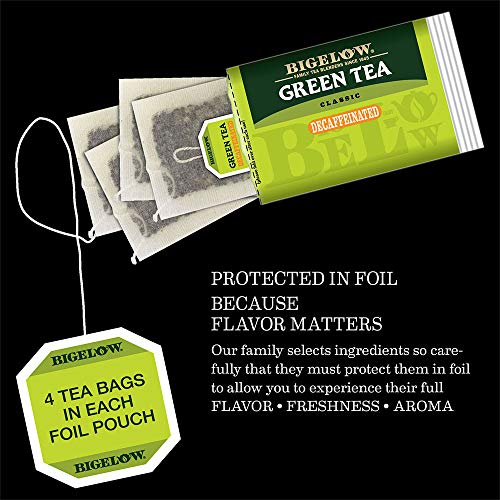 Bigelow Decaffeinated Green Tea Bags, 40 Count Box Pack Of 6 D