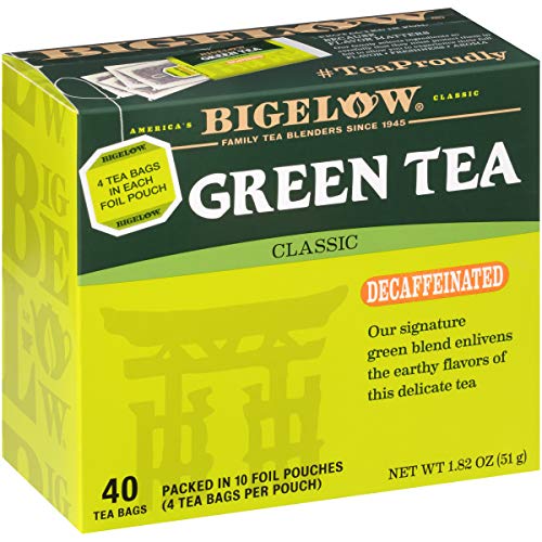 Bigelow Decaffeinated Green Tea Bags, 40 Count Box Pack Of 6 D