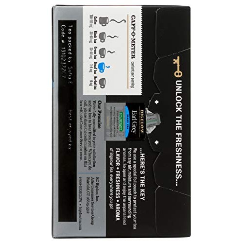 Bigelow, Earl Grey Tea Decaffeinated, 20 Count