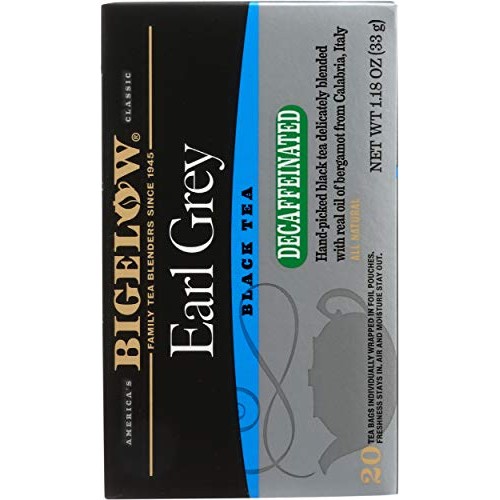 Bigelow, Earl Grey Tea Decaffeinated, 20 Count