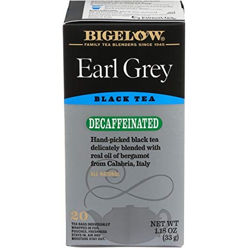Bigelow, Earl Grey Tea Decaffeinated, 20 Count