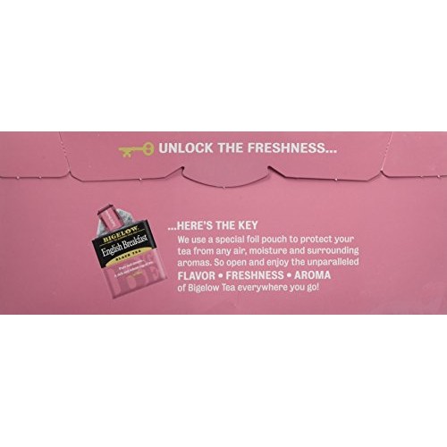 Bigelow English Breakfast Black Tea Bags, 100 Count Box Caffeina...