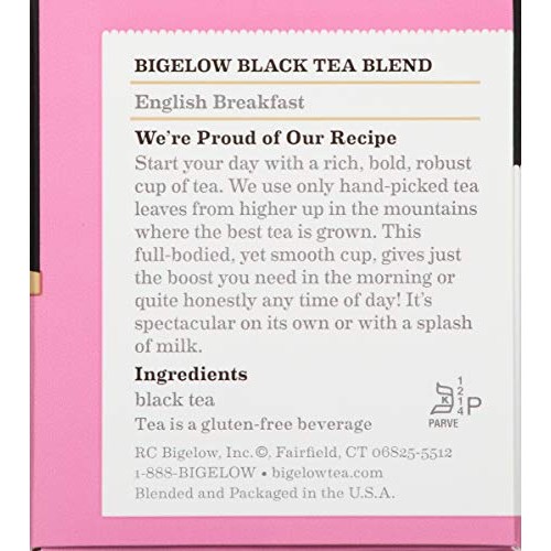 Bigelow English Breakfast Black Tea Bags, 20 Count Box Pack Of