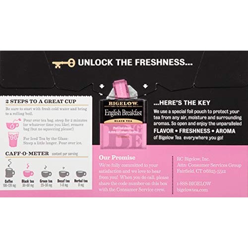 Bigelow English Breakfast Black Tea Bags, 20 Count Box Pack Of