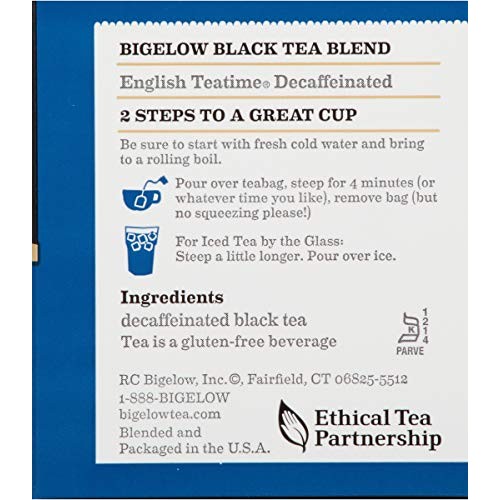 Bigelow, English Time Tea Decaffeinated, 20 Count