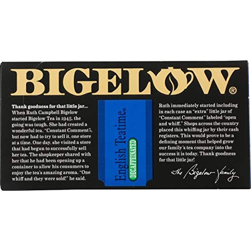 Bigelow, English Time Tea Decaffeinated, 20 Count