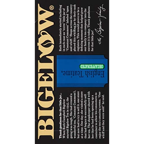 Bigelow, English Time Tea Decaffeinated, 20 Count