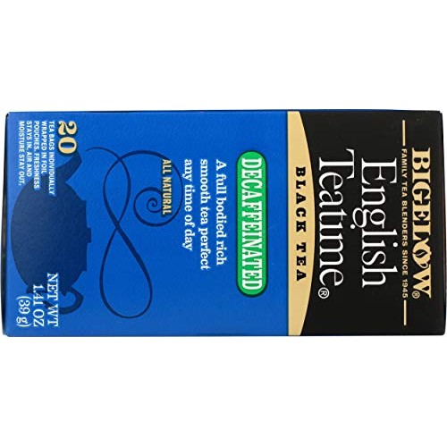 Bigelow, English Time Tea Decaffeinated, 20 Count