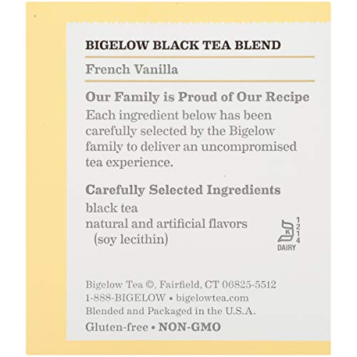 Bigelow French Vanilla Black Tea 20-Count Boxes Pack Of 6, Ca