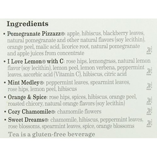 Bigelow Herbal Teas Six Flavor Assortment, 18 Bags