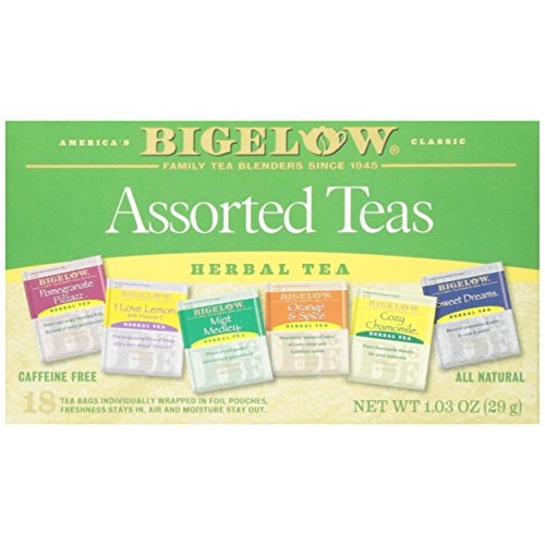 Bigelow Herbal Teas Six Flavor Assortment, 18 Bags