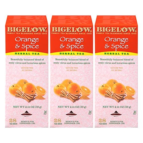 Bigelow Orange &Amp; Spice Herbal Tea 28-Count Box Pack Of 3 Caffe