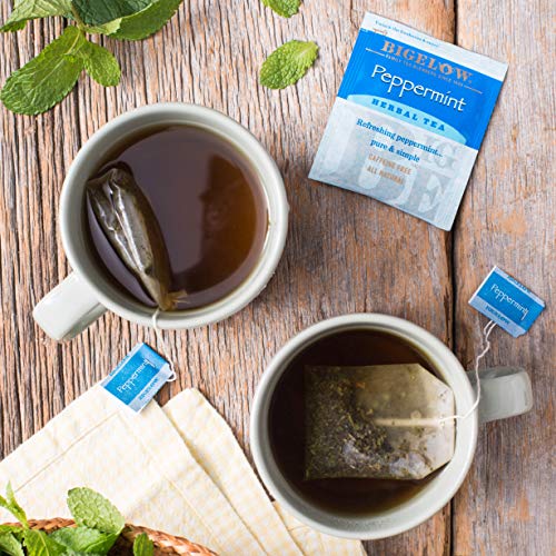Bigelow Peppermint Herbal Tea Bags, 20 Count Box Pack Of 6 Caf