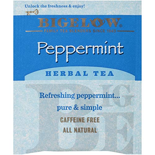 Bigelow Peppermint Herbal Tea Bags, 20 Count Box Pack Of 6 Caf