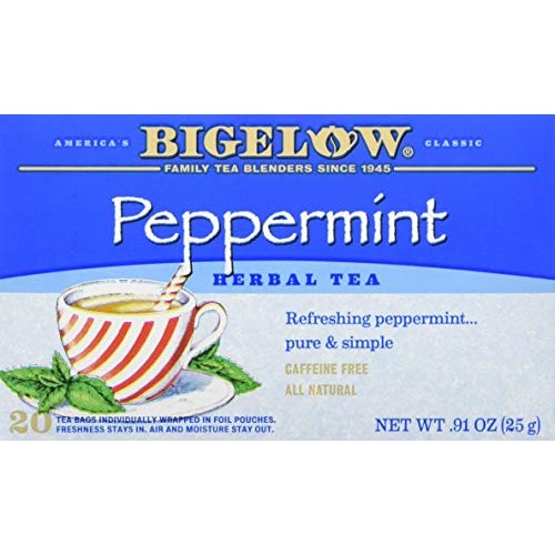 Bigelow Peppermint Herbal Tea Bags, 20 Count Box Pack Of 6 Caf
