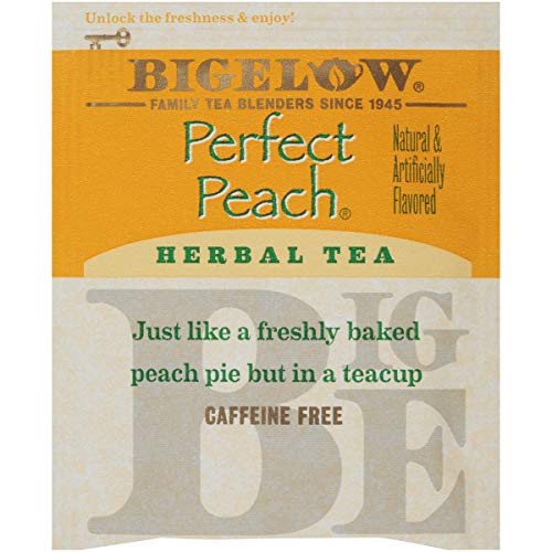 Bigelow Perfect Peach Herbal Tea 20 Bags Pack Of 6, 120 Tea Ba