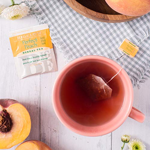 Bigelow Perfect Peach Herbal Tea 20 Bags Pack Of 6, 120 Tea Ba