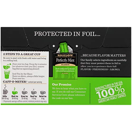 Bigelow Plantation Mint Black Tea Bags 20-Count Boxes Pack Of 6 Bigelow Plantation Mint Black Tea Bags 20-Count Boxes Pack Of 6
