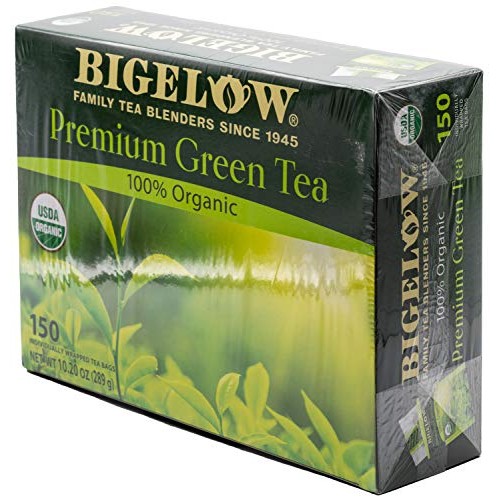 Bigelow Premium 100-Percent Organic Green Tea 150-Count Box, Ind