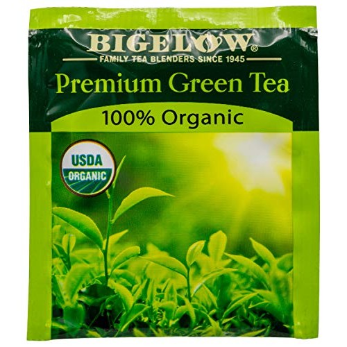 Bigelow Premium 100-Percent Organic Green Tea 150-Count Box, Ind