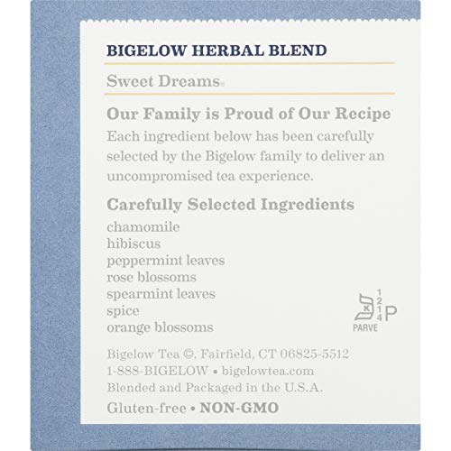 Bigelow Sweet Dreams Herbal Tea 20 Bags Pack Of 6, 120 Tea Bag