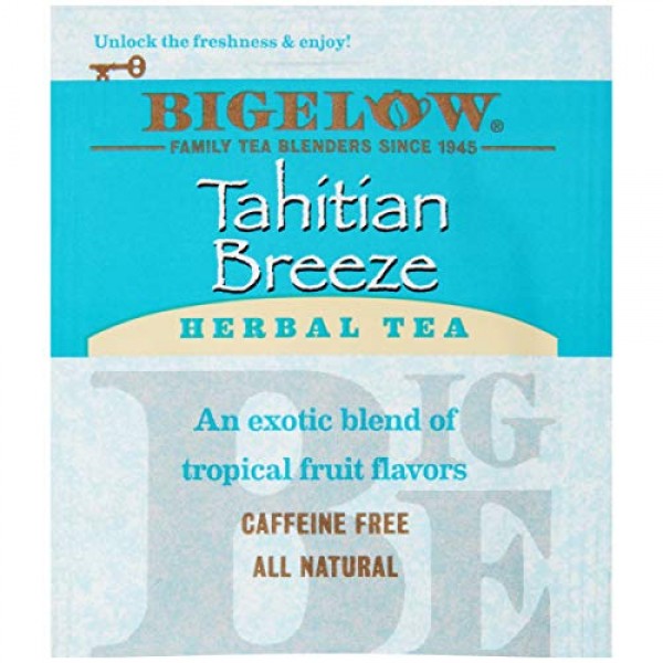 Bigelow Tahitian Breeze Herbal Tea Bags 28-Count Box Pack Of 1